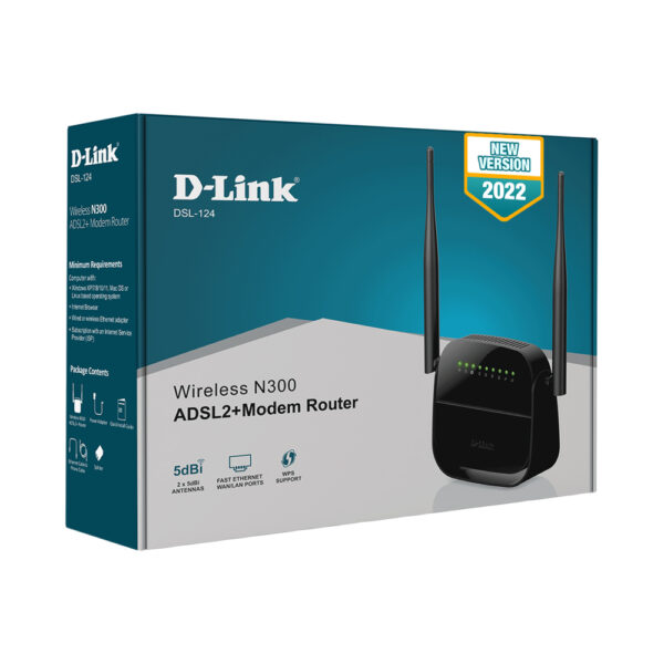 قیمت مودم دی-لینک مدل ADSL2 Plus DSL-124